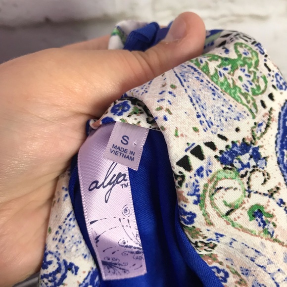 Alya Boho Paisley Asymmetrical Maxi Tank Dress S - Picture 7 of 8